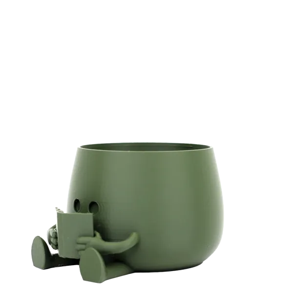 Happy Pot - Bookworm | Pflanztopf für Leseratten aus nachhaltigem PLA+