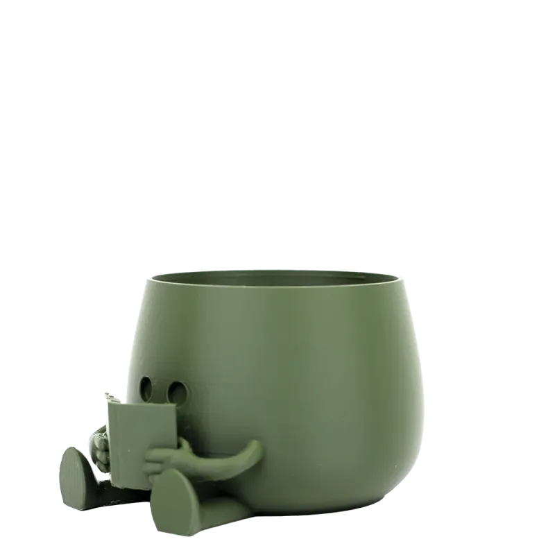 Happy Pot - Bookworm | Pflanztopf für Leseratten aus nachhaltigem PLA+