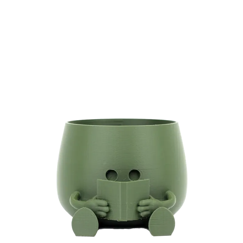 Happy Pot - Bookworm | Pflanztopf für Leseratten aus nachhaltigem PLA+