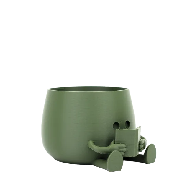 Happy Pot - Bookworm | Pflanztopf für Leseratten aus nachhaltigem PLA+